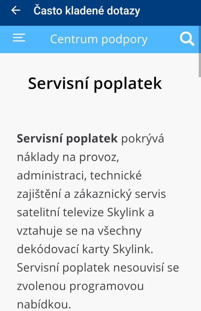 Skylink Live TV CZ - aplikace IPTV