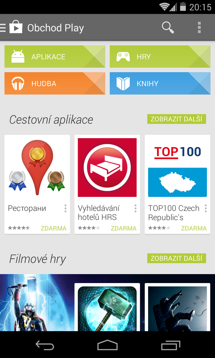 Android 4.4 KitKat - aplikace