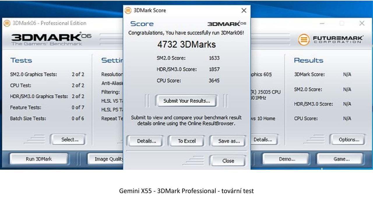 Benchmarky Beelink X55