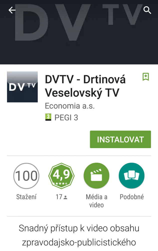 DVTV na LG Flex 2 (Android)