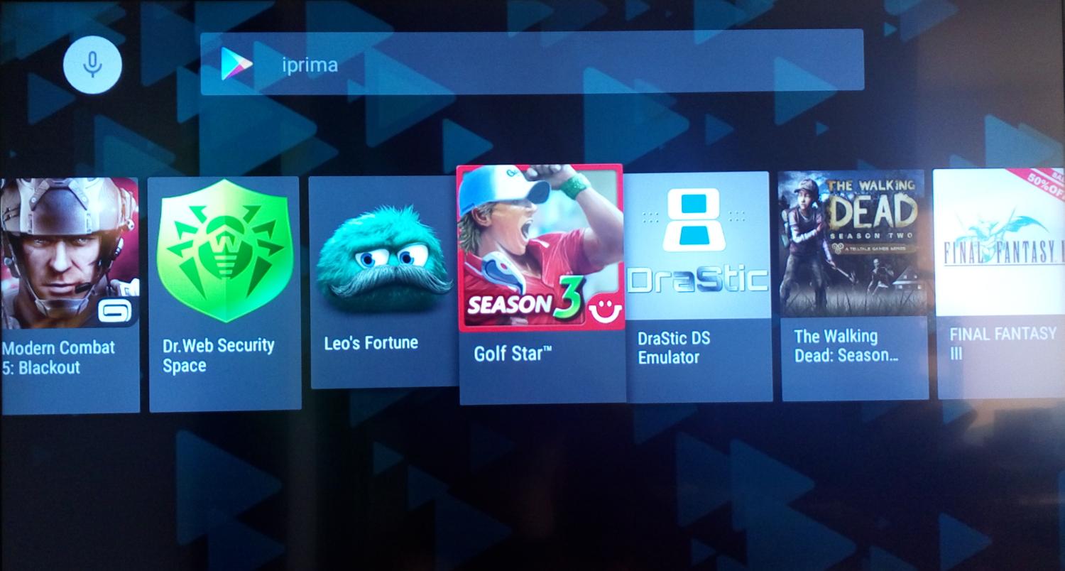 Android TV - jeho tržiště aplikací se už jmenuje Google Store.