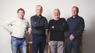 Roman Čeleda, František Čermák, Jan Ságl, Pavel Bokůvka, spolumajitelé firmy profil Nábytek