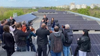 Solární elektrárna na nemocnici v Záporoží