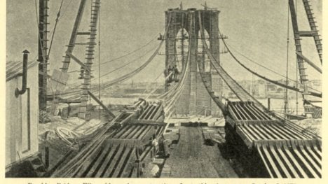 Fotogalerie: Slavný Brooklynský most se stal osudným jeho projektantovi. Stojí už 143 let