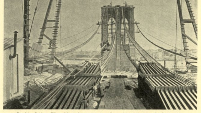 Fotogalerie: Slavný Brooklynský most se stal osudným jeho projektantovi. Stojí už 143 let