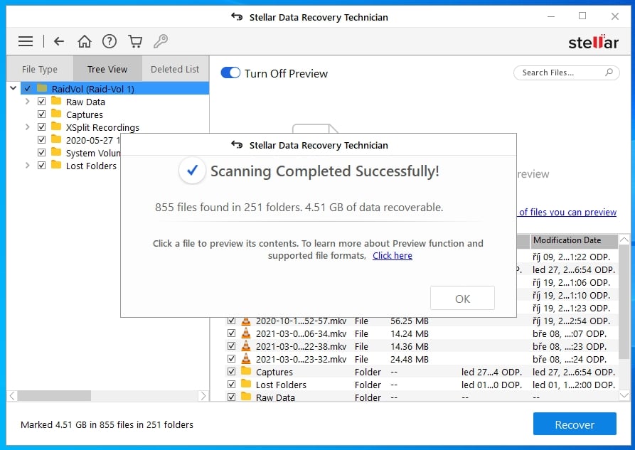 Jak vypadá obnova dat v podání Stellar Data Recovery Technician