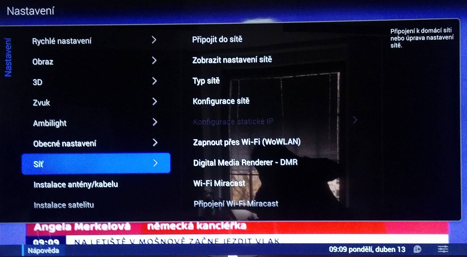 Philips 65PUS9809 - menu nastavení