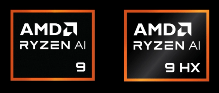 Loga procesorů AMD Ryzen AI 9 a Ryzen AI 9 HX, které budete moci vidět na nálepkách na noteboocích