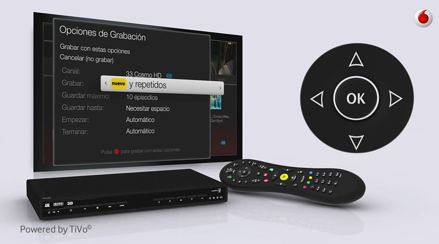 Vodafone Španělsko - nahrávání programů