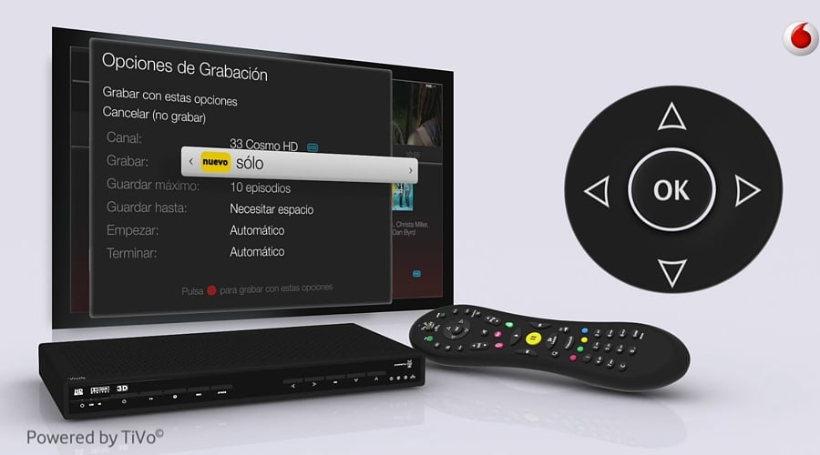 Vodafone Španělsko - nahrávání programů