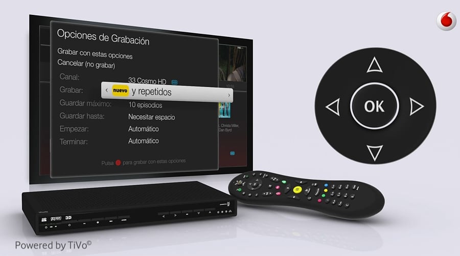 Vodafone Španělsko - nahrávání programů