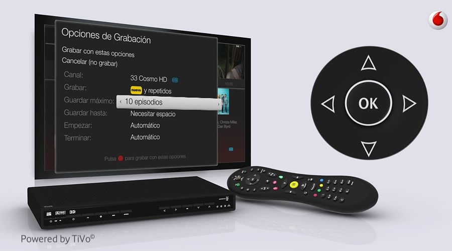 Vodafone Španělsko - nahrávání programů