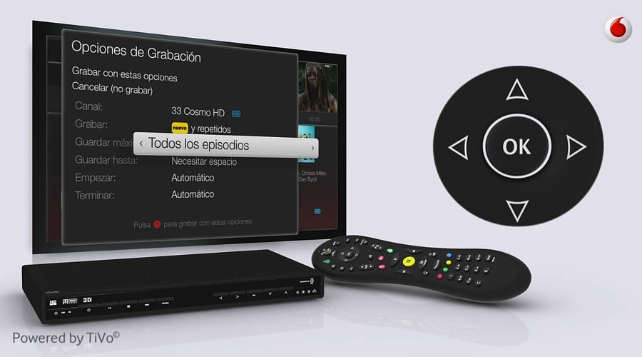Vodafone Španělsko - nahrávání programů