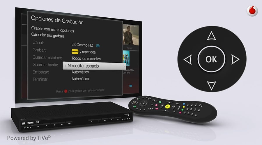 Vodafone Španělsko - nahrávání programů