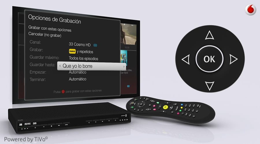 Vodafone Španělsko - nahrávání programů