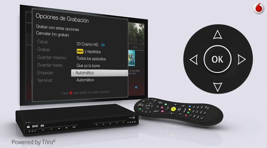 Vodafone Španělsko - nahrávání programů