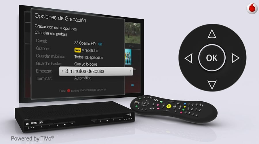 Vodafone Španělsko - nahrávání programů