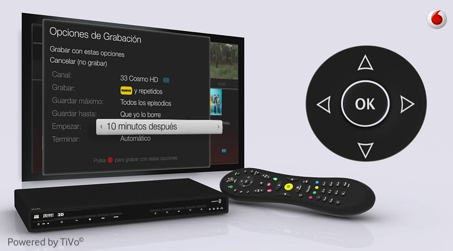 Vodafone Španělsko - nahrávání programů