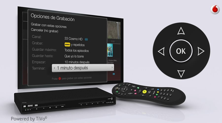 Vodafone Španělsko - nahrávání programů