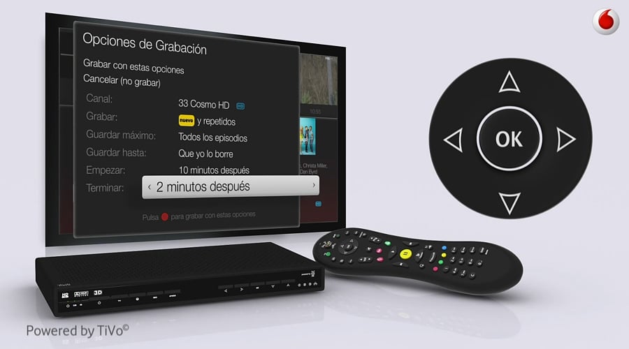 Vodafone Španělsko - nahrávání programů