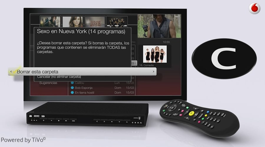 Vodafone Španělsko - nahrávání programů