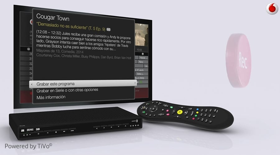 Vodafone Španělsko - nahrávání programů