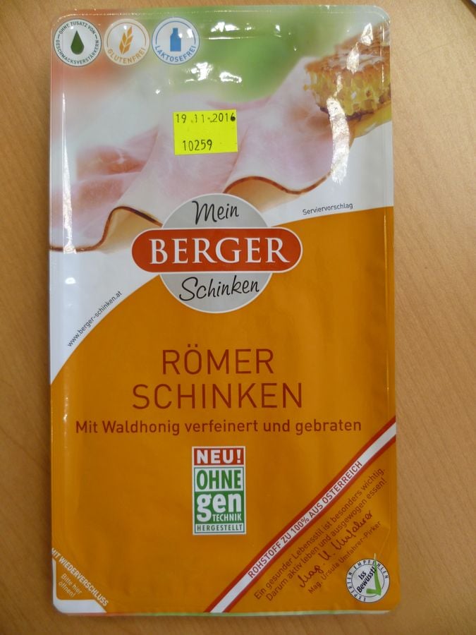 RÍMSKA ŠUNKA - MÄSOVÝ VÝROBOK TEPELNE OPRACOVANÝ / RÖMER SCHINKEN