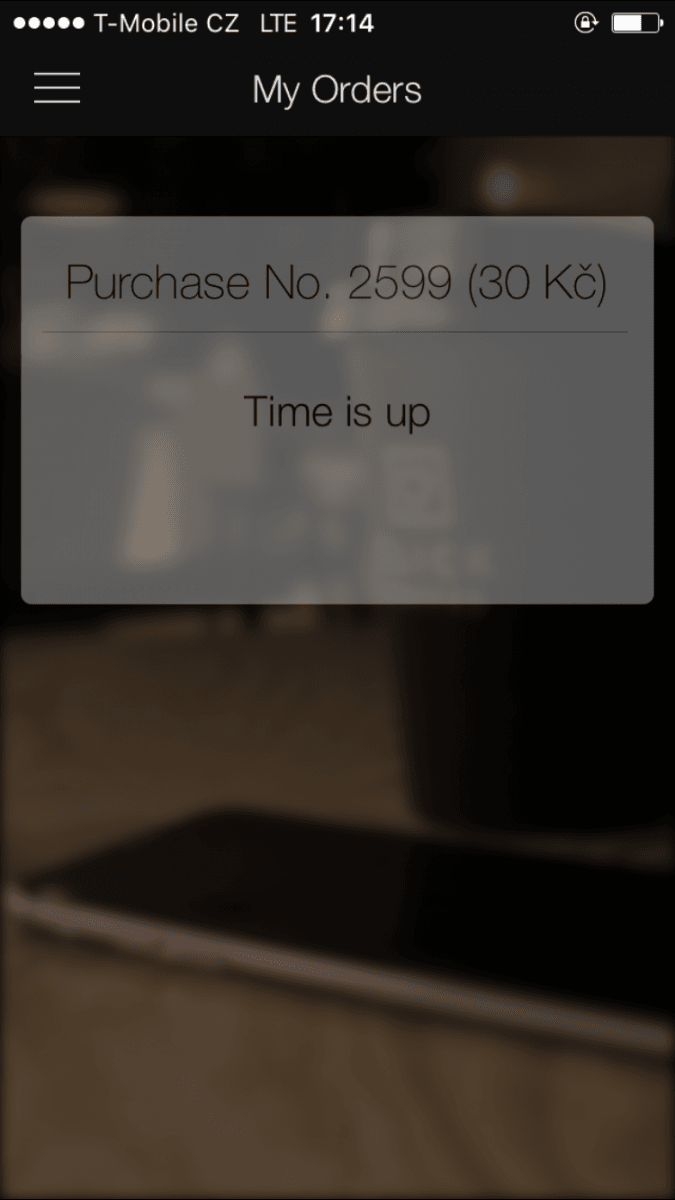 Po uplynutí času objednávky...