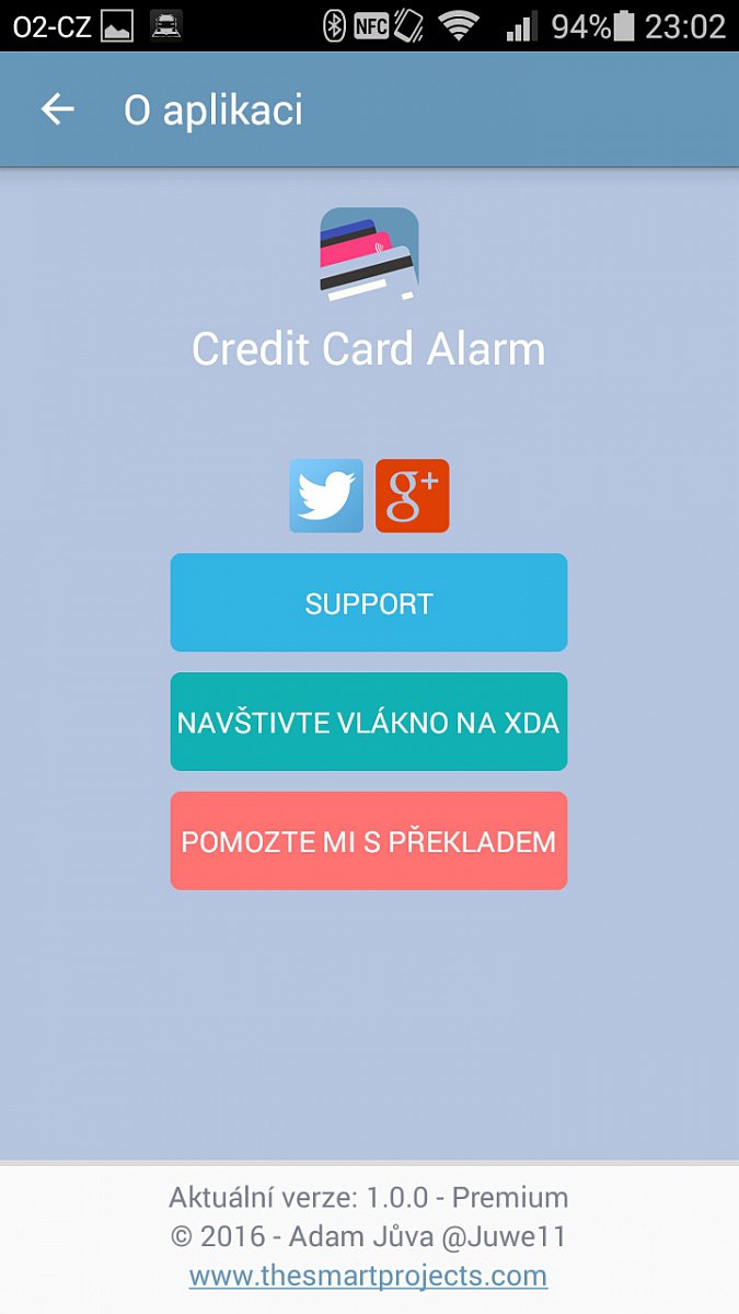 Kontakt na vývojáře.