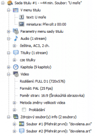 <p>Sada titulu slouží k přizpůsobení konkrétního video souboru</p>
