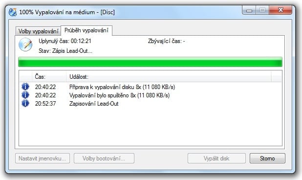 <p>Právě probíhá proces vypalování</p>