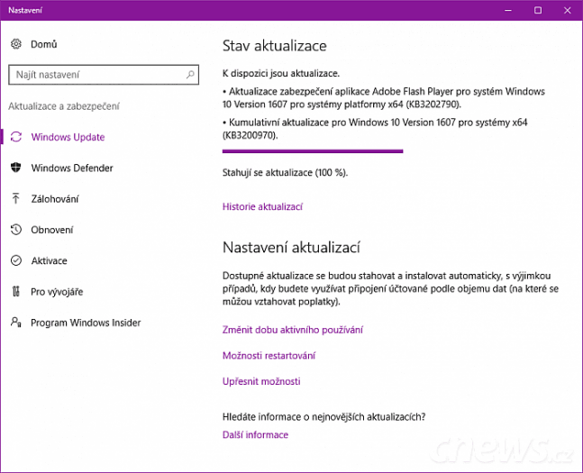 Listopadové aktualizace jsou venku