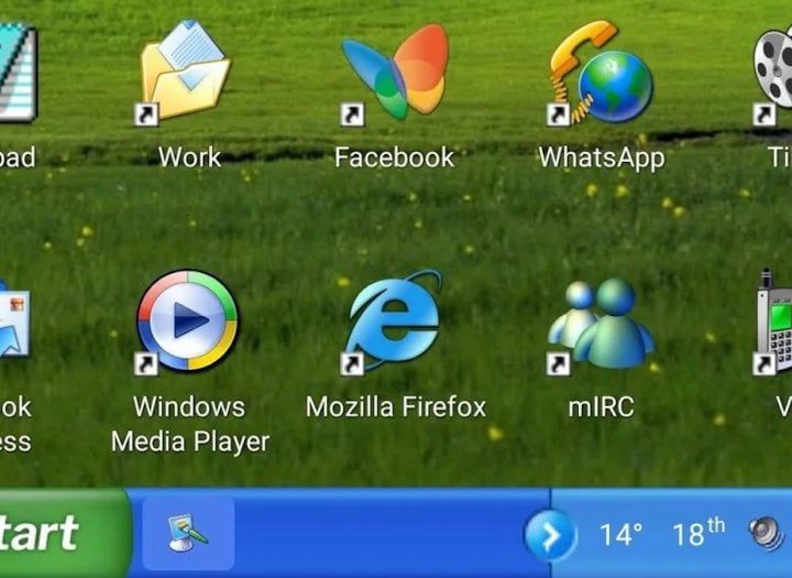 Screenshot Windows XP launcher
