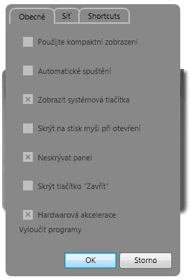 Nastavení aplikace ukrývá například možnost hardwarové akcelerace