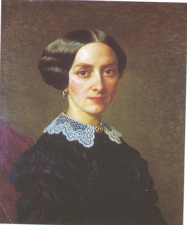 Smetanova první manželka Kateřina rozená Kolářová (obraz od J. P. Södermarka, 1858)