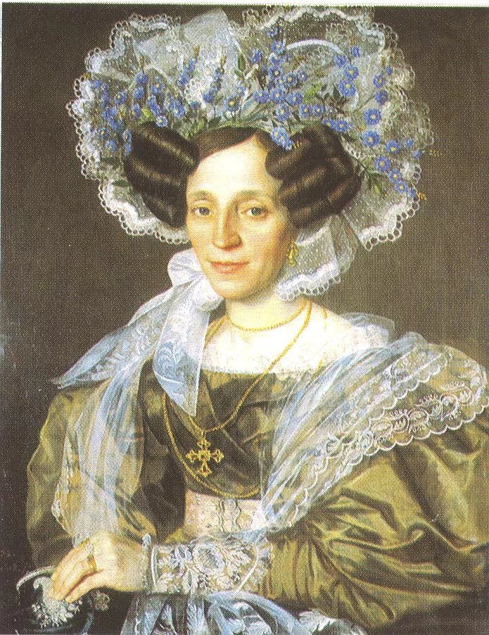 Matkou skladatele byla Barbora Smetanová rozená Lynková (obraz Antonína Machka, 1832)