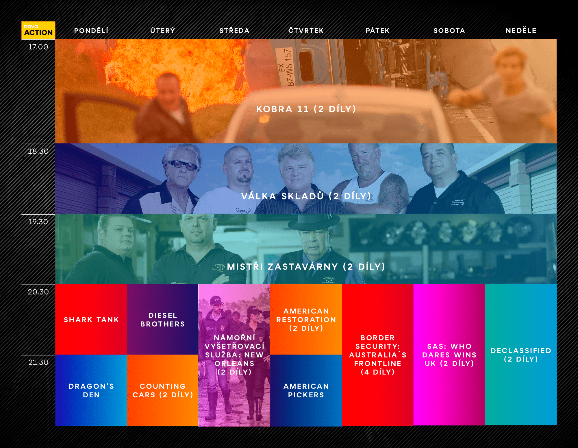 Programové schéma Nova Action - podzim 2021