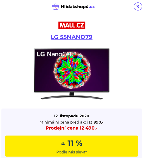 Rozdíl ve slevách na Mall.cz