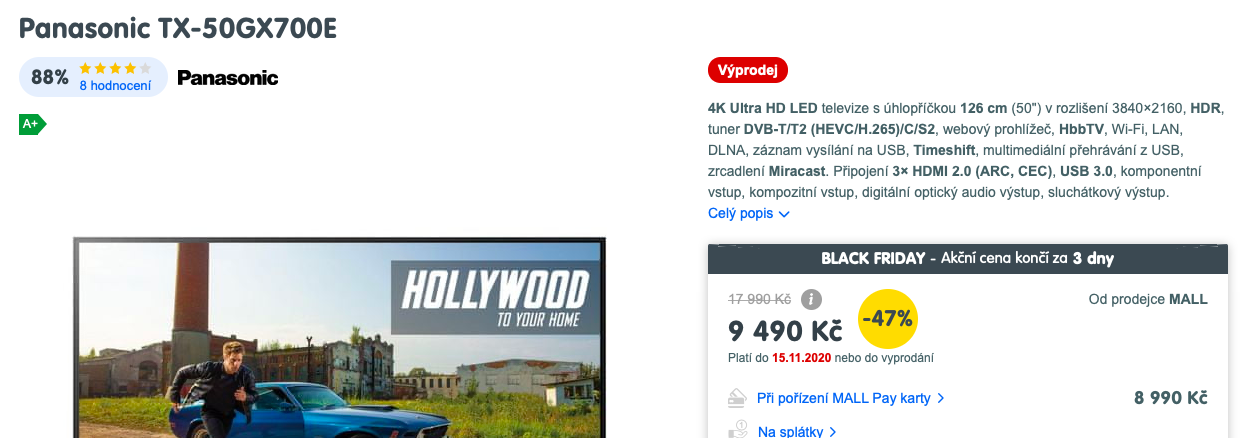 Rozdíl ve slevách na Mall.cz