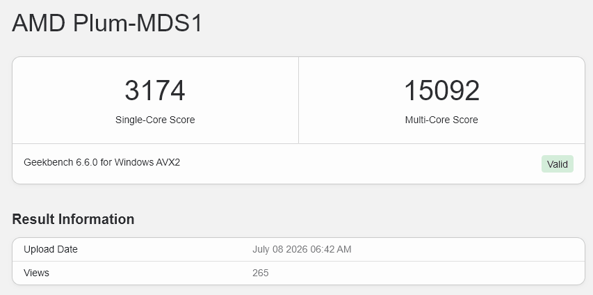 Vzorek APU Medusa s architekturou Zen 6 v Geekbench