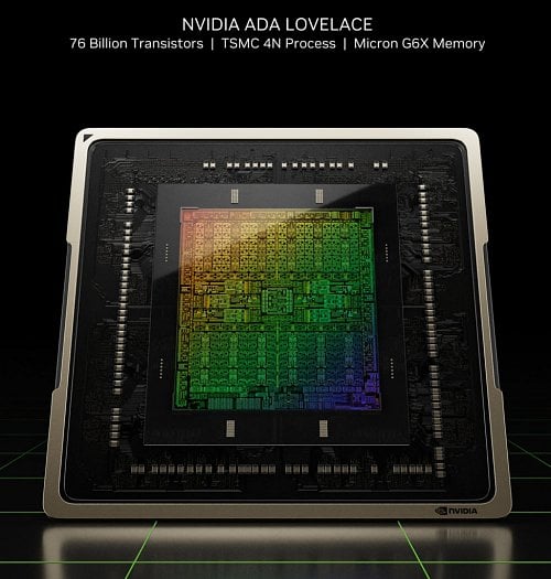 GPU Nvidia AD102 s architekturou Ada Lovelace ilustrace