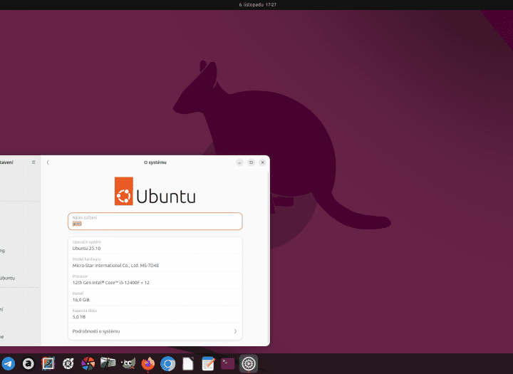 Autor: David Ježek Ubuntu 25.10