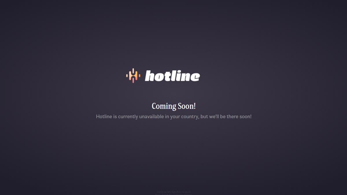 Nová facebooková aplikace Hotline.