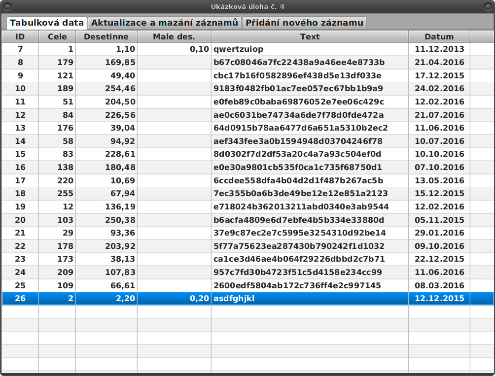 JavaFX: vkládání nových záznamů