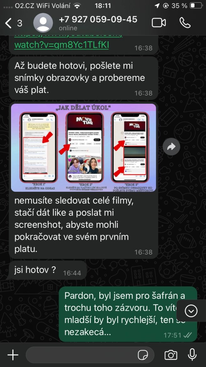 Podvod - peníze za klikání na videa na YouTube