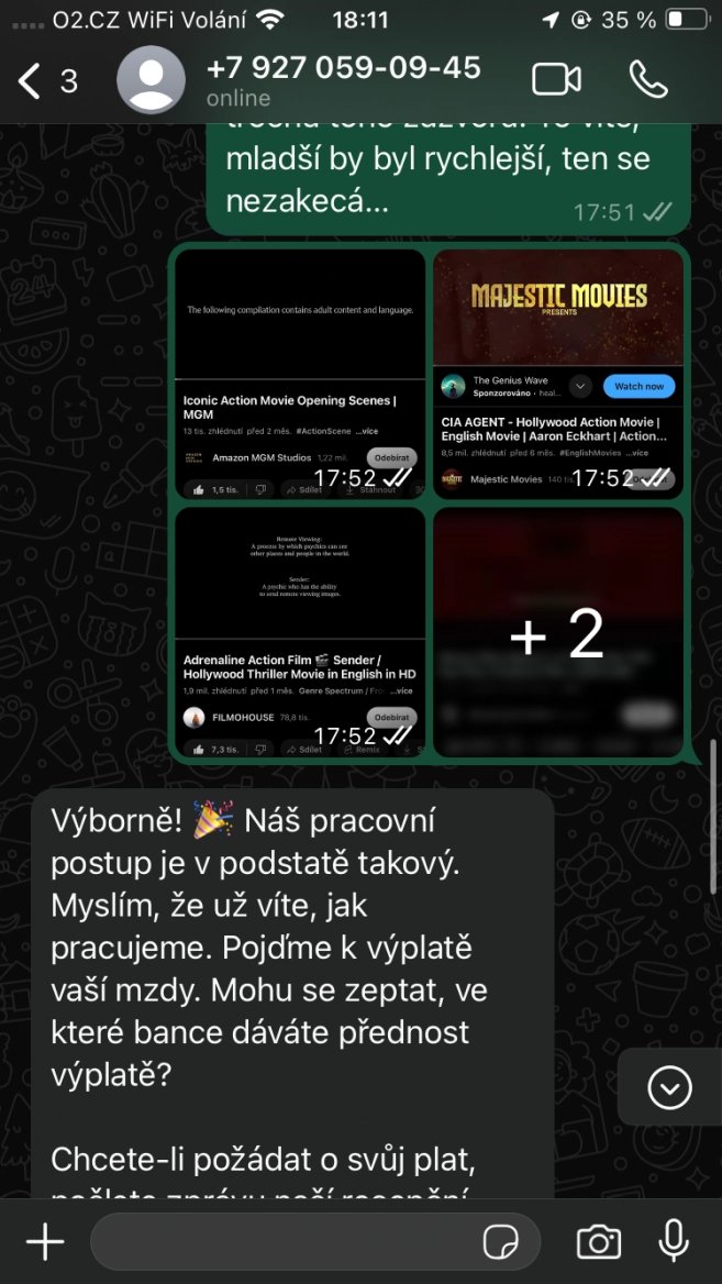 Podvod - peníze za klikání na videa na YouTube