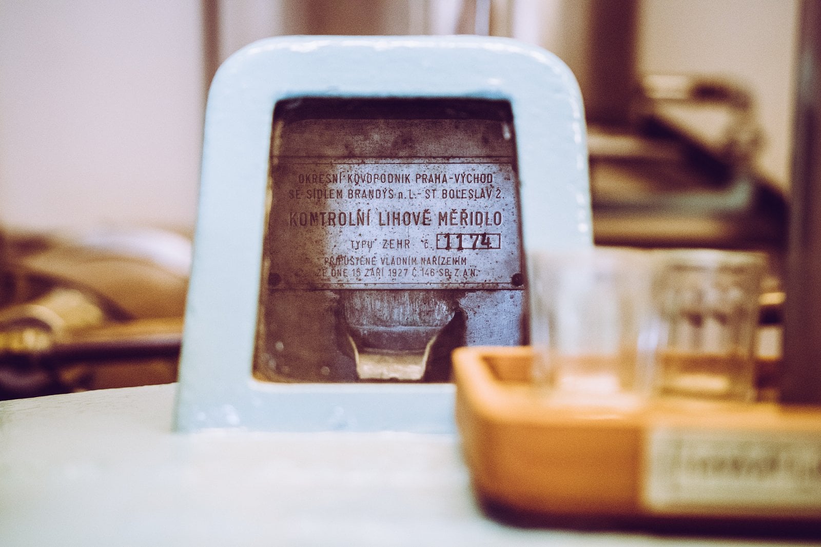 Kontrolní lihové měřídlo