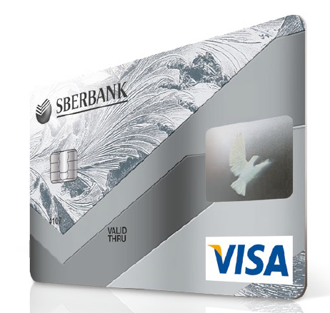 Platební karta Visa Classic od Sberbank.