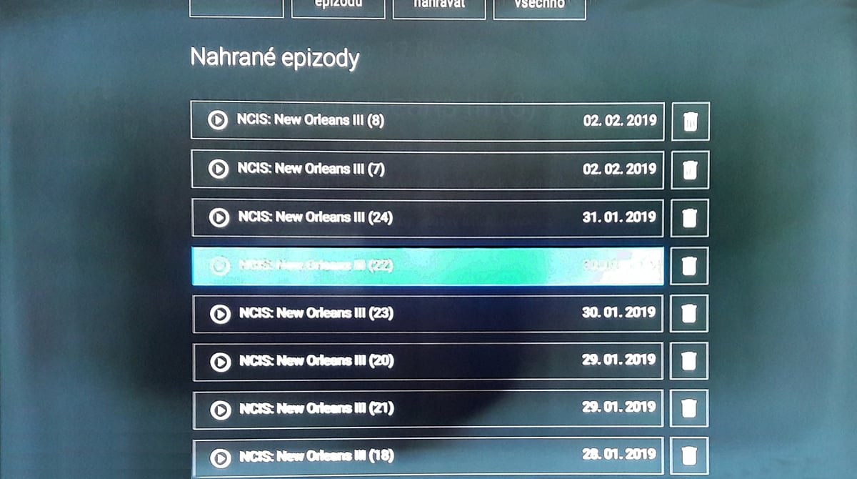 SledováníTV - Dávkové nahrávání a nahrávání seriálů