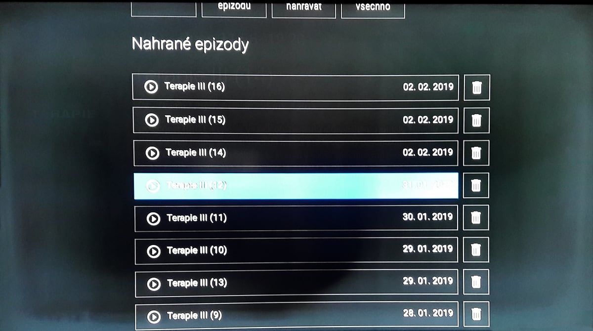 SledováníTV - Dávkové nahrávání a nahrávání seriálů